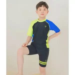 매장정품 ZETES 남아동 반팔 래쉬가드 세트 블랙 B_1O881