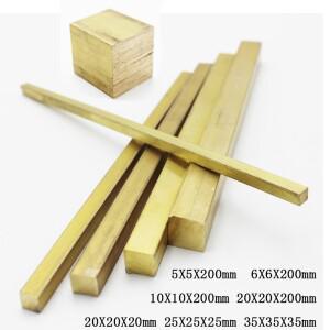 1pcs 황동 큐브 블록 바 사각 막대 플레이트 시트 DIY 리벳 재료 건축 자재