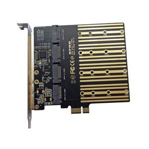 PCIE to M2 어댑터 익스프레스 X1 3.0 4포트 B 키 NGFF SATA SSD 확장 카드 라이저
