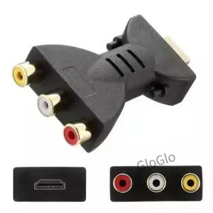 HD TV BOX 1080P RCA AV-HDMI 호환 복합 어댑터 변환기 오디오 비디오 케이블 HDMI-AV USB 포함