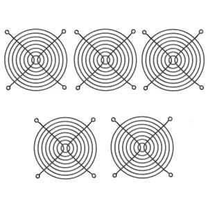 금속 120mm 4.7인치 PC 컴퓨터 팬 그릴 장착용 핑거 가드 보호 커버 검정색 5개입