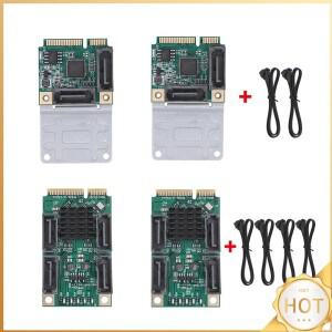 미니 PCI-E-SATA3.0 라이저 카드 M.2 PCI-E 2.0 변환기 B+M 키 확장 2/4 SATA 3.0 SSD 어댑터