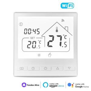 스마트 호환 WiFi 온도 조절기 물/가스 보일러 전기 바닥 난방 라이프 구글 알렉사 얀덱스 앨리스