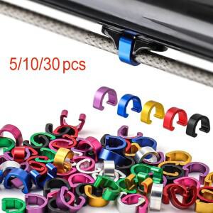 5~ 30pcs MTB 자전거 케이블 알루미늄 스틸 버클 프레임 U 클램프 걸쇠 브레이크 시프터 하우징 호스 가이
