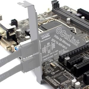 PCIe X16/X8 - SFF 8611&8612 어댑터 카드 외부 Oculink SFF-8612 PCle4.0 X4/X1 SSD U.2