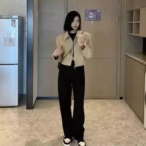 여자블루종 여자 크롭 카라 블루종