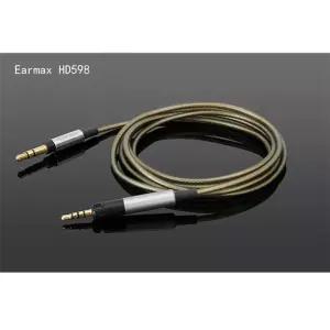 EARMAX OFC 은도금 HD598se HD558 HD518 케이블 음향 음향선 오디오 고급 헤드폰 젠하이져