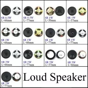 YuXi 라우드 스피커 8 O 8R 0.5w 1W 2W 3W 1 2 50mm 직경