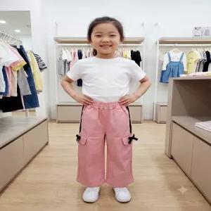 리틀밥독키즈 봄가을옷 리본뽀아노 바지 여아 편안한 데일리 와이드핏팬츠 H263MWP02