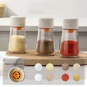 220ml 소금 디스펜서 유리 양념통 밀폐 방습 주방 BBQ용 균일한 분배
