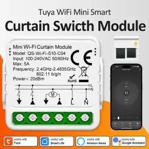 WiFi 스마트 커튼 스위치 롤러 블라인드 셔터 모듈은 Alexa 및 Home Assistant와 호환됩니다.