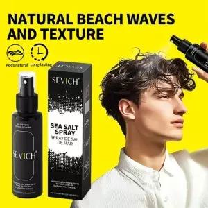 남성용 100ml 천연 소금 스프레이 물 헤어 미스트 볼류 마이징 두께 웨이브 컬 씨솔트 스타일링