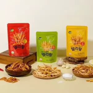 [바다소리]맥주안주 황태스낵 바삭달콤매콤 델리황x3봉 (오리지널/버터맛/매운맛)