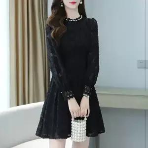 어나더블 페로 자수 원피스