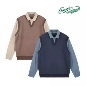 크로커다일 베스트 저지 레이어드 니트 CDAA8KT33511155760