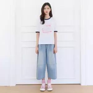 백화점 써스데이아일랜드 여성에어로쿨 링거 배색 티셔츠T264MTS271W