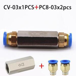 3개세트 공압 체크밸브 가스 직선형 CV-01 02 03 04PC 퀵 커넥터 포함