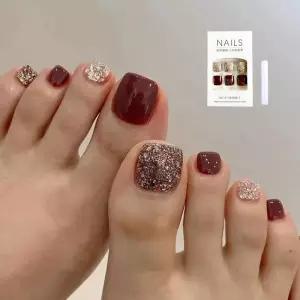 붙이는 네일아트 패디팁 F043는 부착형 착붙 페디 셀프 발톱 패디 는발톱 인조 디자인