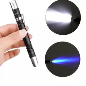 2IN1 XPE 화이트라이트 UV라이트 S2 LED 펜라이트 손전등 야간독서 아웃도어 k-E02BE
