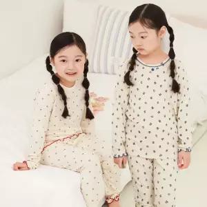 삐삐롱 26 F/W 여아 어린이 키즈 데일리 긴팔 긴바지 내의 내복 도톰 모달 골지 실내복