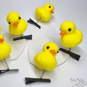 귀여운 오리헤어핀 집게핀 안테나핀