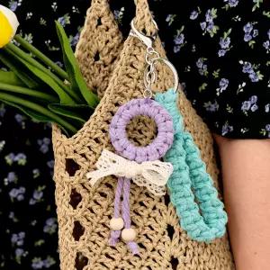 ms 민화샵 마크라메 리스 키링 DIY (2종 택1) 약 6x10cm 가방 및 파우치 활용 뜻깊은 선물 감성 소품