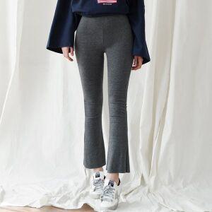 [퍼스트클로]F 4XL 빅사이즈 여성 부츠컷 팬츠 레깅스 요가복 홈웨어 밴딩 컷팅 쫄 바지 레이.._P060365308