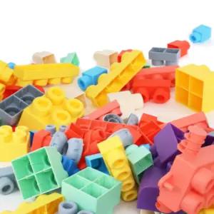 해피플레이 말랑 소프트블럭 80PCS 유아 교구 장난감