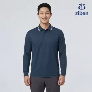 지벤 봄여름 긴팔 티셔츠 상의 작업복 ZB-T1331