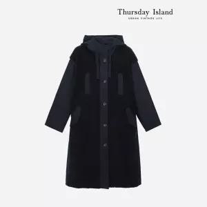 [Thursday Island] 퍼 믹스 후드 야상 점퍼(T238MJP232W)