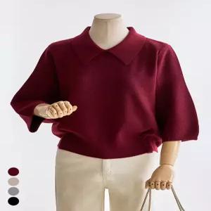 [커스텀에이블]카라 벌룬7부 니트_T2510KN656C