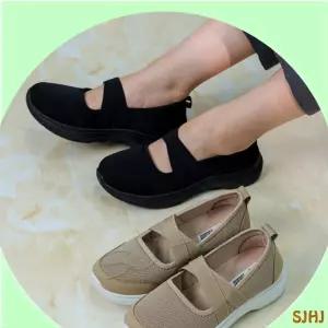 GLAM216 GL5062 라이트워크 컴포트 밴딩 여성 슬립온/블랙 베이지/가볍고 편한 세련된 캐주얼 미니멀 일상 산책 워킹/