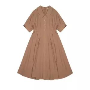 허리밴드주름포인트카라원피스  BKOAF2555CA