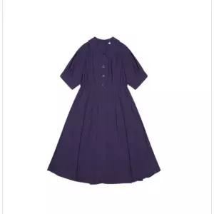 허리밴드주름포인트카라원피스  BKOAF2555VI