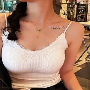 레이스 캡내장 끈나시 이너 브이넥 골지 쫀쫀한 여성 TWFFI2T5