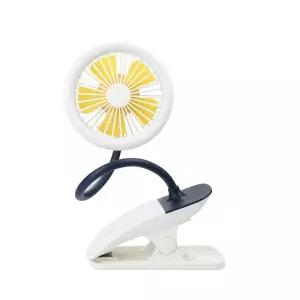 집게형 미니 LED 선풍기 플렉시블 클립 저소음 유모차