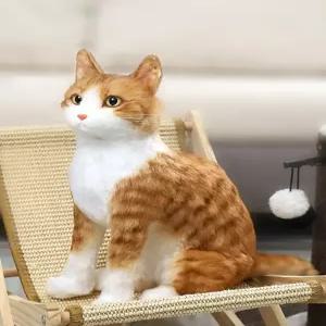 진짜같은 장식인형 고양이 모형 리얼 치즈냥이 모찌 인형 소품 대형 동물
