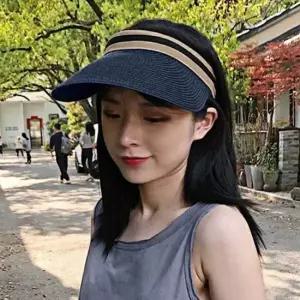 썬 햇 여성여름모자 라탄썬캡 햇빛가리개모자