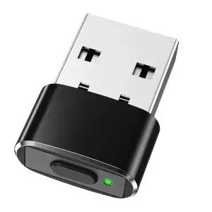 미니 자동 마우스 지글러 무버 USB 이동 플러그 앤 플레이 컴퓨터 PC용 ON/OFF 표시등