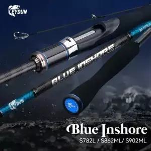 BLUE INSHORE 낚싯대 해안 파도막 베이스 로드 S782L S862ML 바닷물 빛 빠른 2 섹션 스피닝