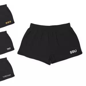 [룽스_6818]고급 블랙 무지형 반바지 SSU 마라톤바지