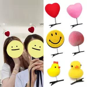 (종류:오리핀)하트핀 오리핀 과일핀 단체행사삔응원핀 파티집게핀 하트삔 병아리삔 생일머리핀 집게핀 인형
