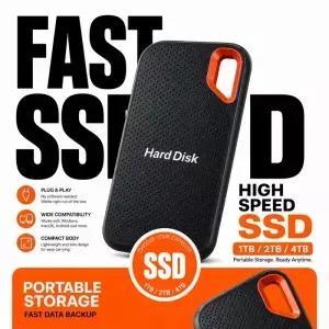 1TB 휴대용 SSD 외장 하드 드라이브 USB TypeC 노트북 맥 PC 휴대폰용 컴팩트 데이터 저장 내구성이 뛰어남