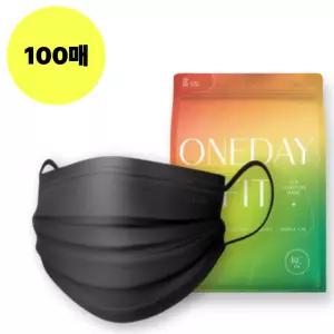CLA 마스크 원데이핏 덴탈 블랙 중형 100매 일회용 BNS
