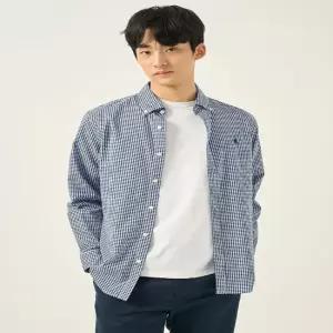 깅엄 체크 셔츠  그린 (BC5864C17M)