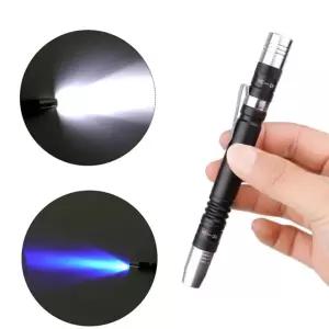 2IN1 XPE 화이트라이트 UV라이트 S2 LED 펜라이트 손전등 야간독서 아웃도어 wyEBFA5