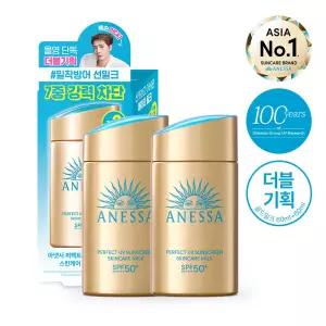 단독아넷사 퍼펙트 UV 선스크린 스킨케어 밀크 60ml 2입 기획