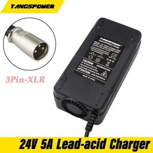 28.8V 휠체어 골프 카트 용 24V 5A 납산 배터리 충전기 납산 충전기 3 핀 XLR 커넥터  고속 충전