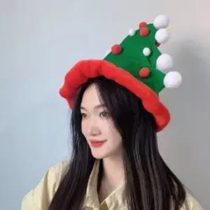 크리스마스방울트리모자연말홈파티산타꼬깔모자 의상 크리스마스트리모자 FWFHG9NF