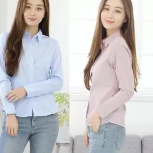 여성 스트라이프 셔츠 블라우스 봄 가을 긴팔 스판 트레이닝복 HWFGFRJO